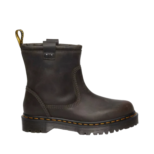 DR. MARTENS ANISTONE LO BIKER BOOTS BURNISHED WAXY PULL UP WP CHARCOAL GREY BURNISHED WAXY PULL UP WP Bild 1
