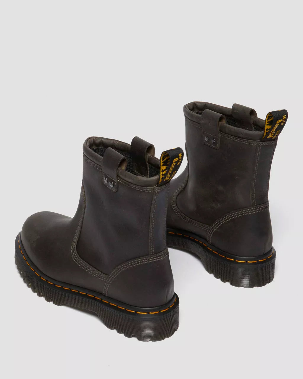DR. MARTENS ANISTONE LO BIKER BOOTS BURNISHED WAXY PULL UP WP CHARCOAL GREY BURNISHED WAXY PULL UP WP Bild 8