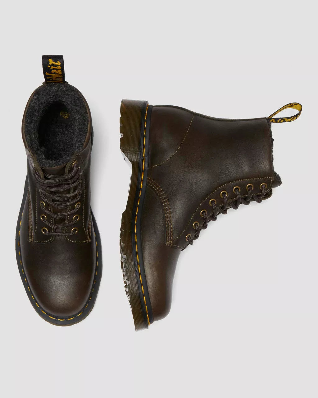 DR MARTENS 1460 GRIZZLY GEFÜTTERT DMS OLIVE GRIZZLY Bild 4
