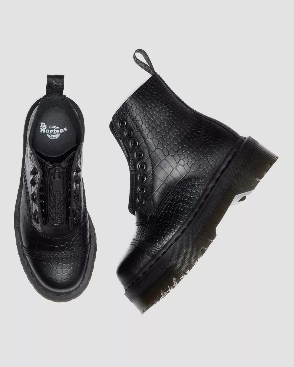 DR. MARTENS SINCLAIR CROC EMBOSS BLACK Bild 4
