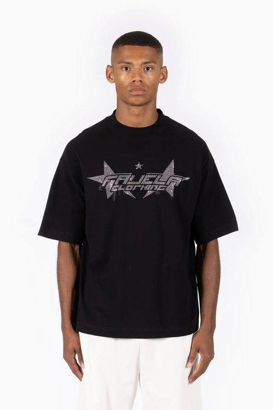 FAVELA FUTURE RHINESTONE OVERSIZED T-SHIRT BLACK BLACK Bild 1