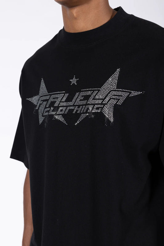 FAVELA FUTURE RHINESTONE OVERSIZED T-SHIRT BLACK BLACK Bild 2