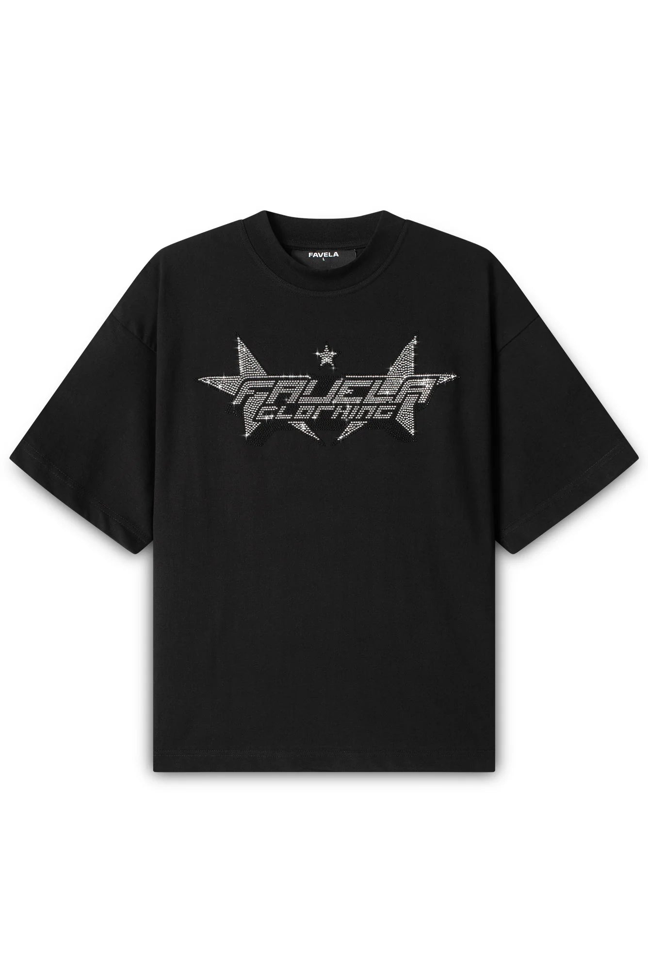 FAVELA FUTURE RHINESTONE OVERSIZED T-SHIRT BLACK BLACK Bild 3