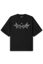 Lade das Bild in den Galerie-Viewer, FAVELA FUTURE RHINESTONE OVERSIZED T-SHIRT BLACK BLACK Bild 3
