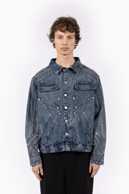 FAVELA HEAVY CUTLINE BLUE WAVE WASHED DENIM JACKET WASH BLUE DENIM Bild 1