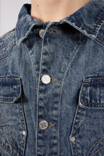 Lade das Bild in den Galerie-Viewer, FAVELA HEAVY CUTLINE BLUE WAVE WASHED DENIM JACKET WASH BLUE DENIM Bild 6
