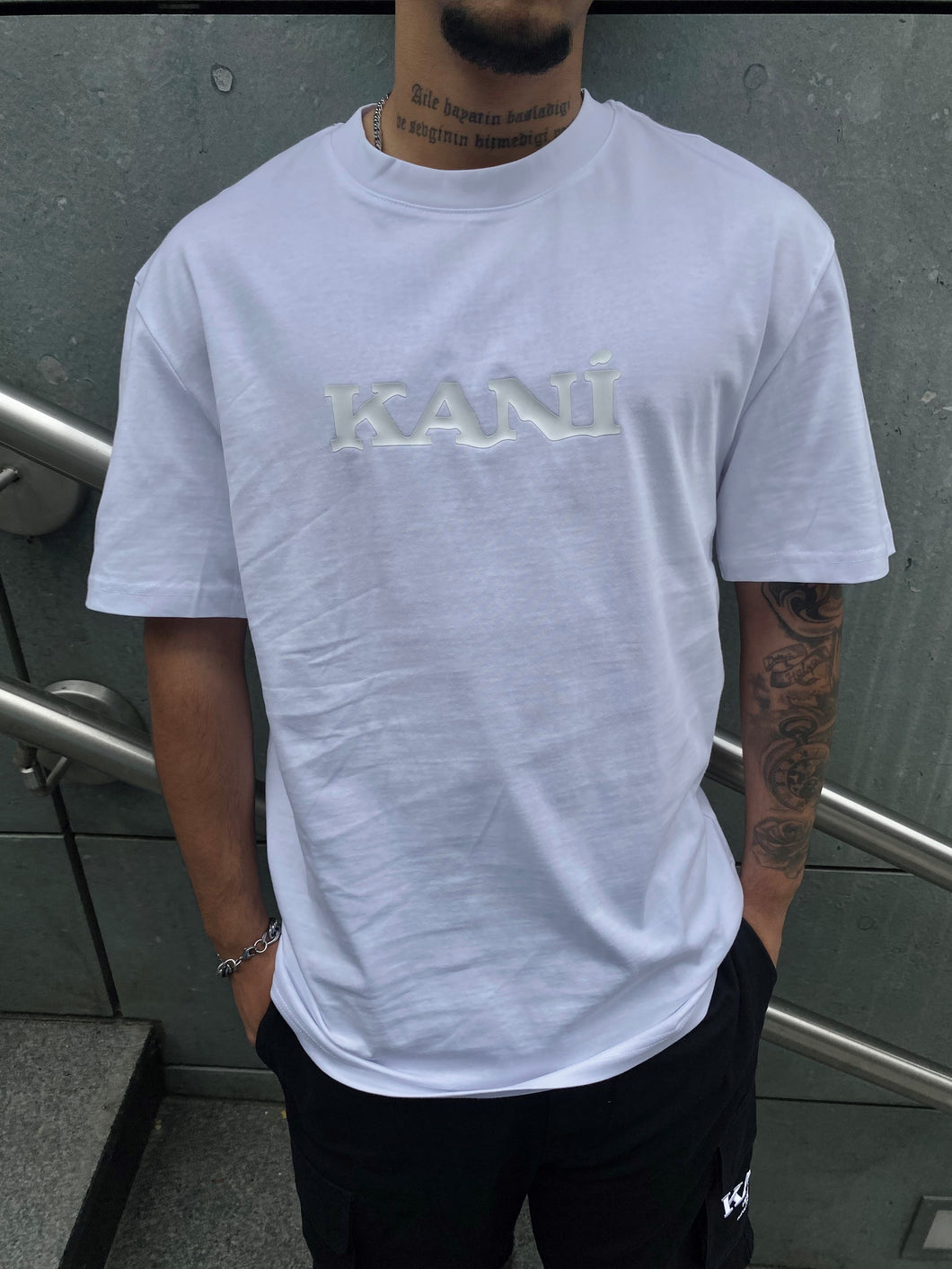 KARL KANI SPLASH RETRO TEE WHITE