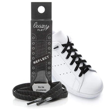 Load image into Gallery viewer, LEAZY FLAT ELASTISCHE SCHNÜRSENKEL SCHWARZ REFLECT
