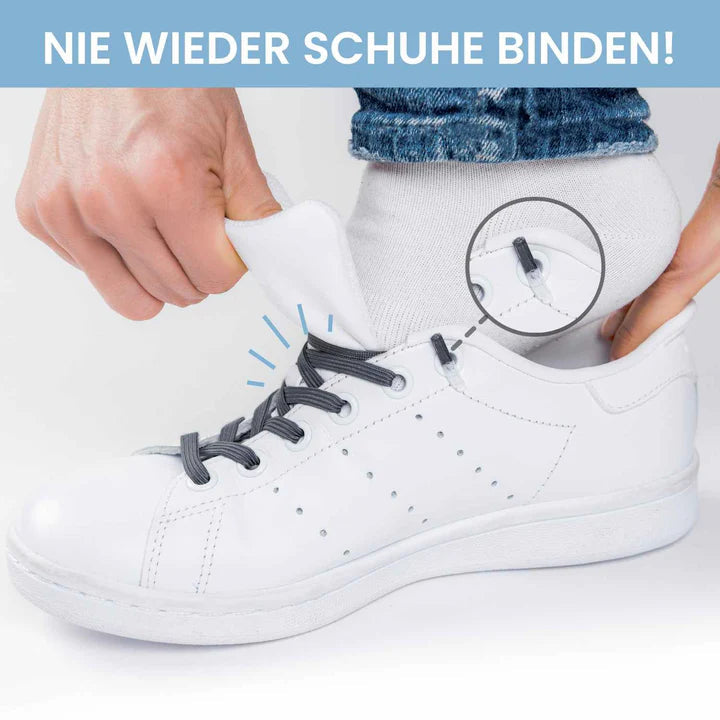 LEAZY FLAT ELASTISCHE SCHNÜRSENKEL DUNKELGRAU DUNKELGRAU Bild 4