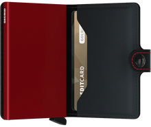 Load image into Gallery viewer, MINIWALLET MATTE BLACK &amp; RED
