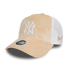 Load image into Gallery viewer, NEW ERA A-FRAME TRUCKER WOMEN CAP VELOUR NEW YORK YANKEES
