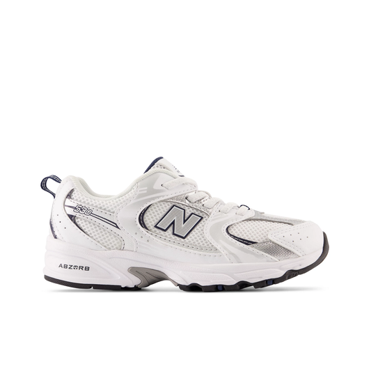 NEW BALANCE 53 KIDS BUNGEE LACE WHITE / NATURAL INDIGO / SILVER MET Bild 1
