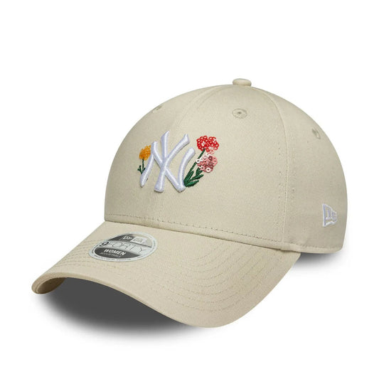 NEW ERA 9FORTY WOMEN MLB FLORAL CAP NEW YORK YANKEES LIGHT BEIGE Bild 1