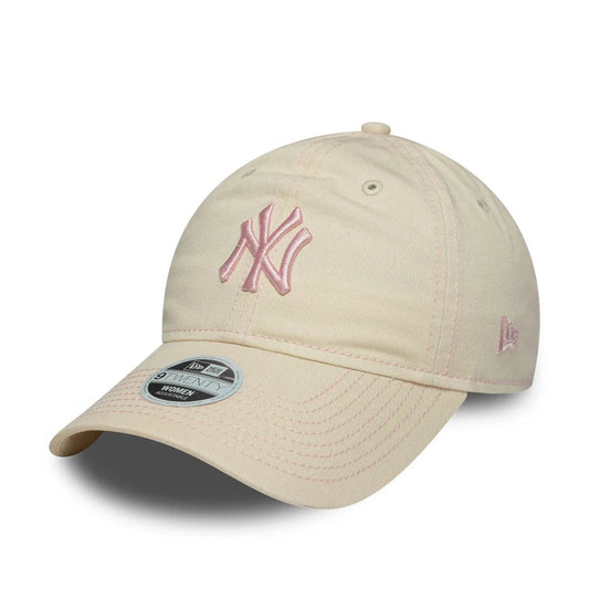 NEW ERA 9TWENTY CONTRAST STITCH WOMEN CAP NEW YORK YANKEES LIGHT BEIGE Bild 1