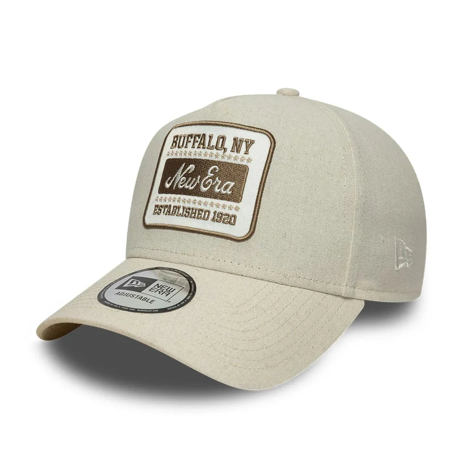 NEW ERA E-FRAME LINEN OVAL PATCH CAP LIGHT BEIGE Bild 1
