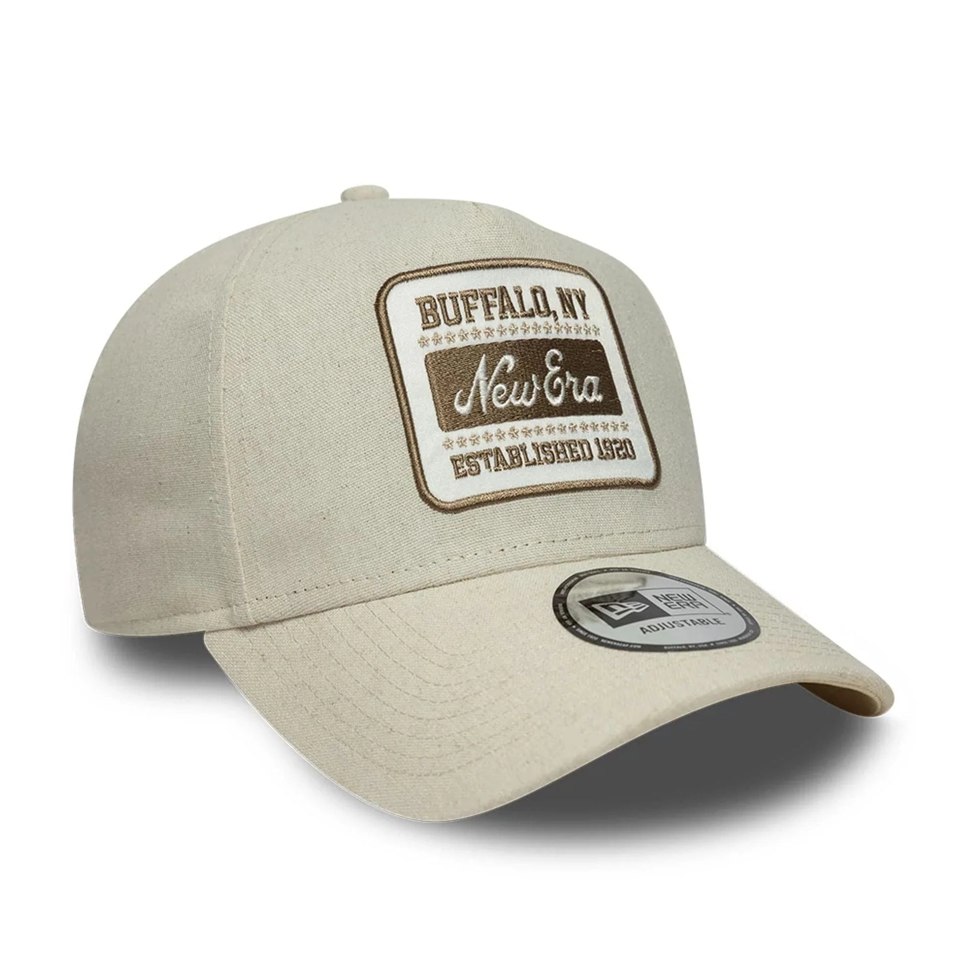 NEW ERA E-FRAME LINEN OVAL PATCH CAP LIGHT BEIGE Bild 3