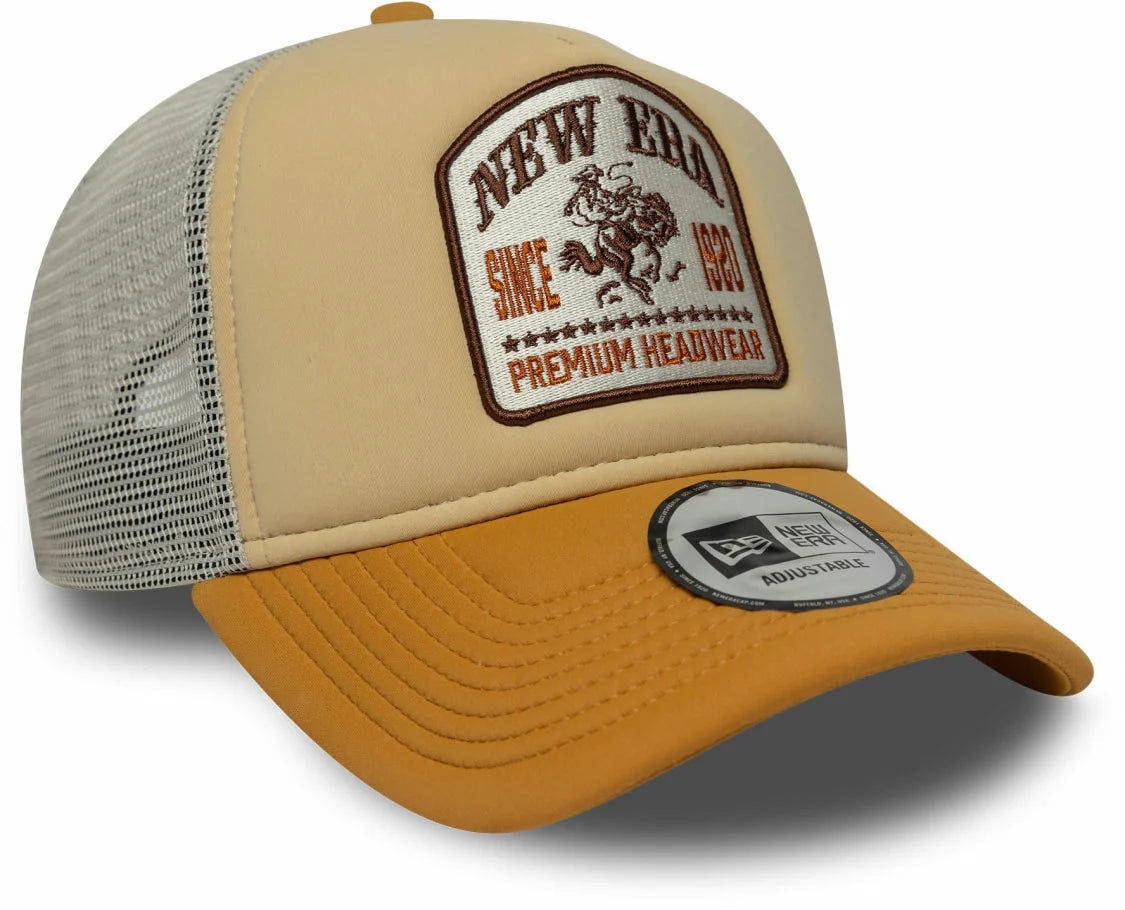 GRAPHIC PATCH A-FRAME TRUCKER CAP LIGHT BEIGE Bild 3