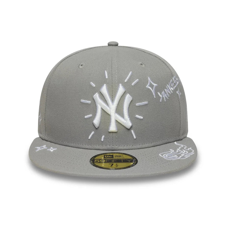 MLB SCRIBBLE 59FIFTY FITTED CAP NEW YORK YANKEES GRAWHI NEYYAN GRAWHI Bild 2