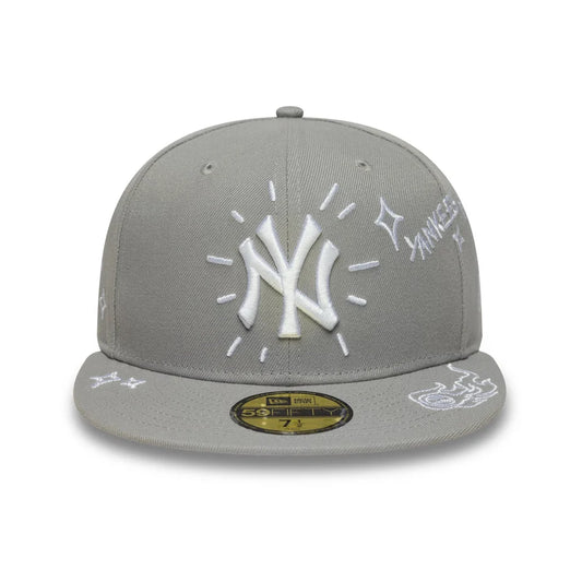 MLB SCRIBBLE 59FIFTY FITTED CAP NEW YORK YANKEES GRAWHI NEYYAN GRAWHI Bild 2
