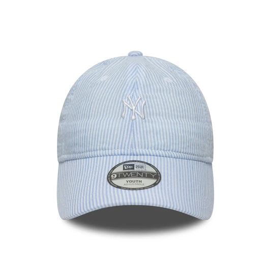 NEW ERA SEERSUCKER 9TWENTY NEW YORK YANKEES JUGEND CAP PASTEL BLUE Bild 1
