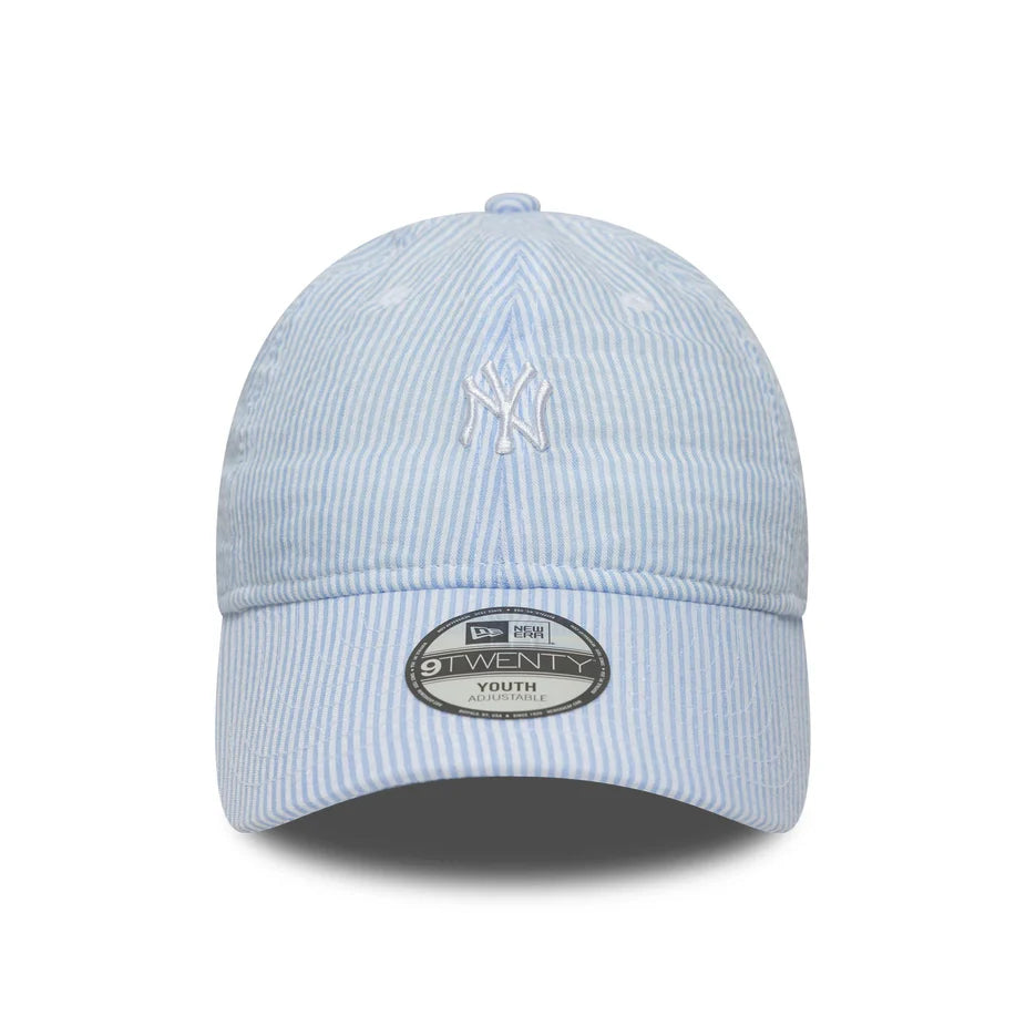 NEW ERA SEERSUCKER 9TWENTY NEW YORK YANKEES JUGEND CAP PASTEL BLUE Bild 3