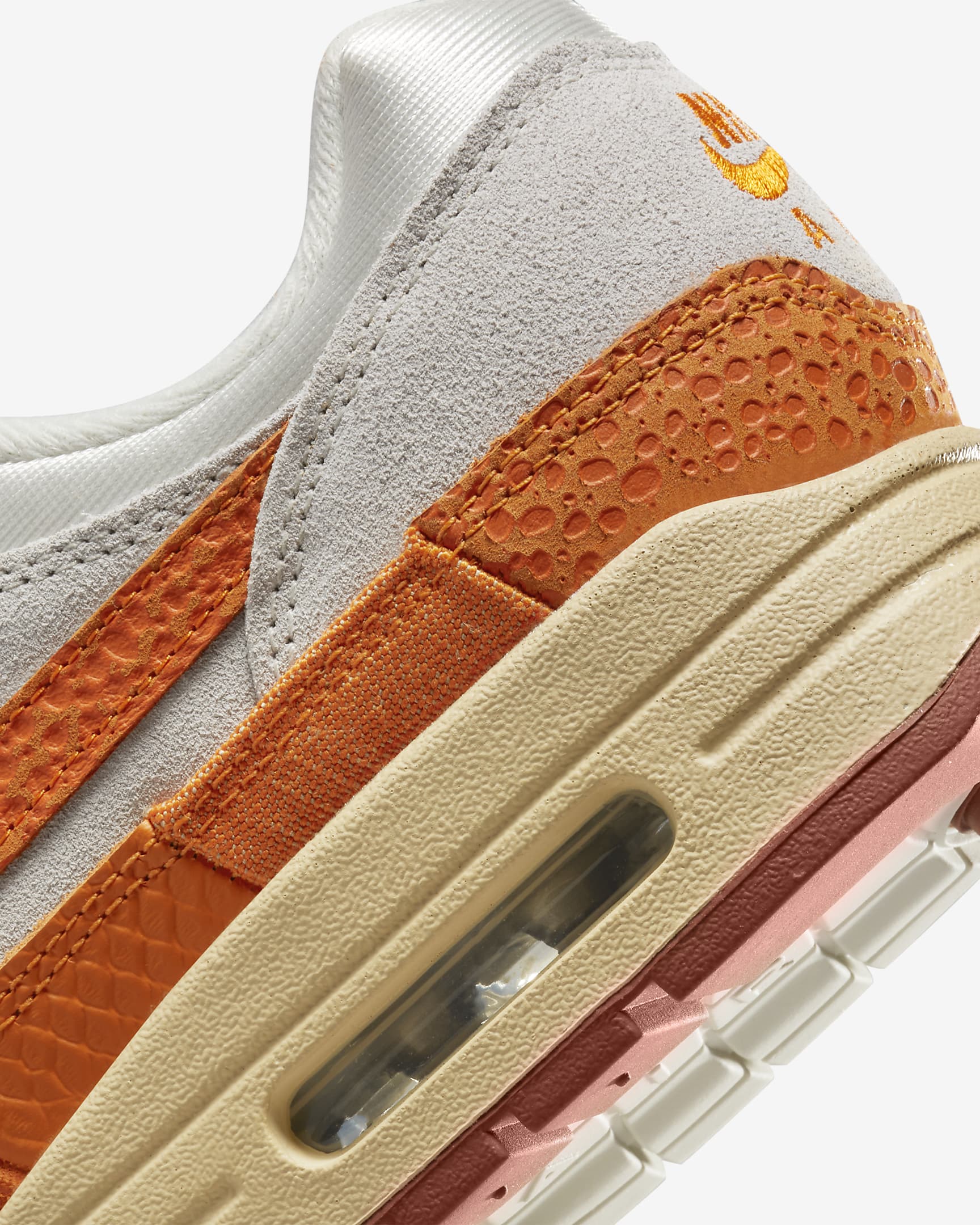 NIKE AIR MAX 1 LIGHT BONE/ MAGMA ORANGE-NEUTRAL GREY Bild 4