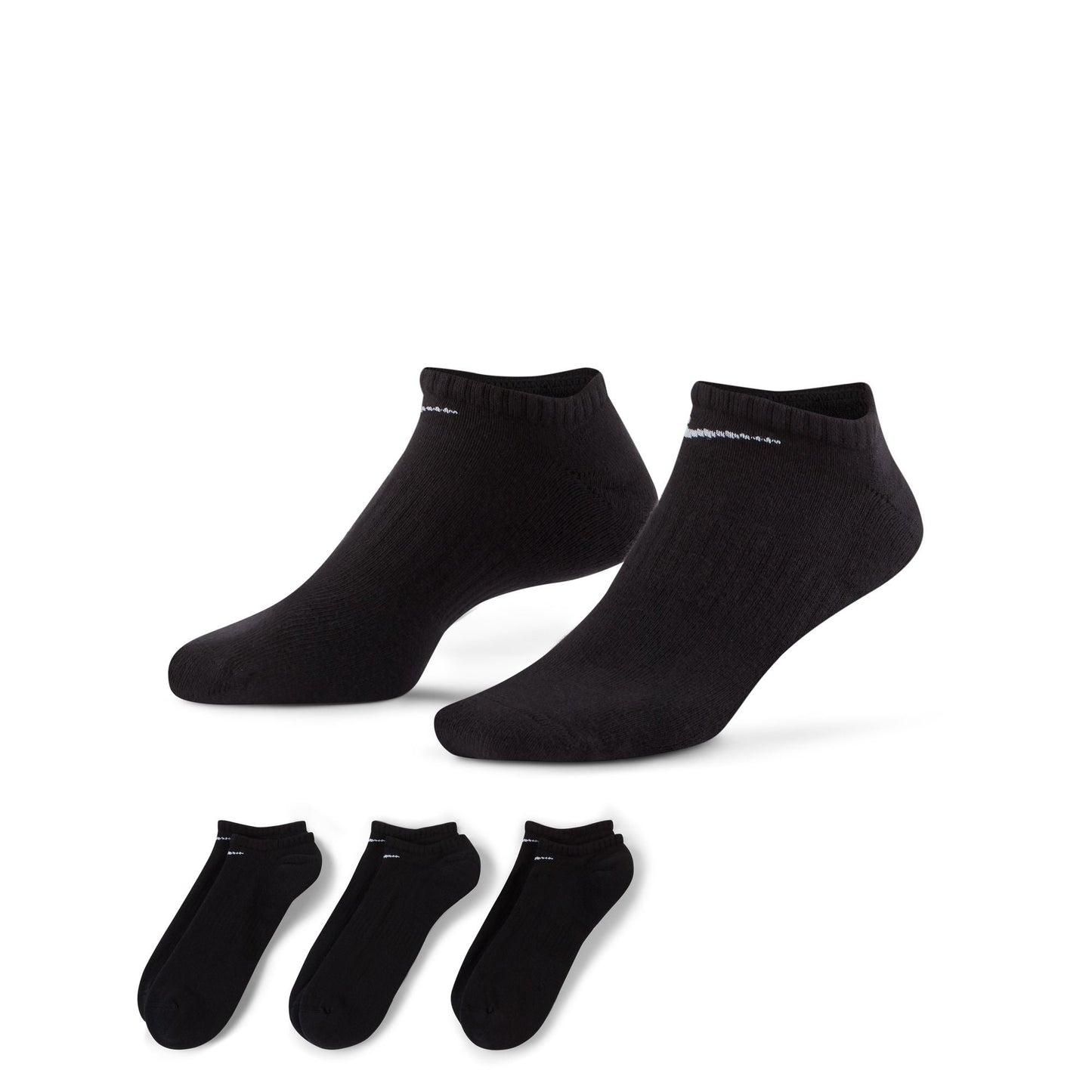 NIKE EVERYDAY CUSHIONED NO SHOW SOCKEN BLACK/WHITE Bild 1