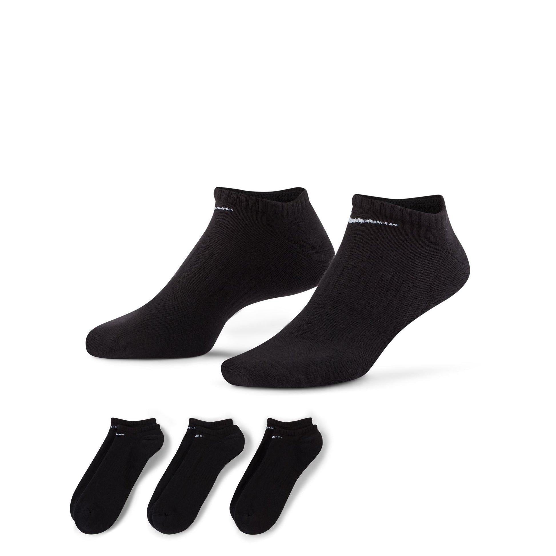 NIKE EVERYDAY CUSHIONED NO SHOW SOCKEN BLACK/WHITE Bild 1