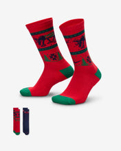 Load image into Gallery viewer, NIKE EVERYDAY PLUS CUSHIONED WINTER WONDERLAND CREW SOCKEN 2ER PACK MULTI-COLOR Bild 1
