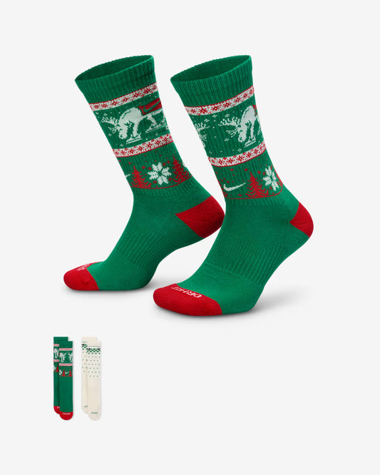 NIKE EVERYDAY PLUS CUSHIONED WINTER WONDERLAND CREW SOCKEN 2ER PACK MULTI-COLOR Bild 1