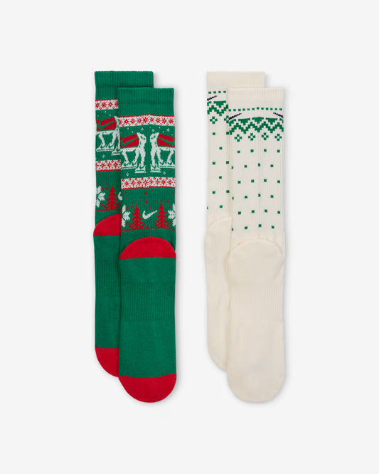NIKE EVERYDAY PLUS CUSHIONED WINTER WONDERLAND CREW SOCKEN 2ER PACK MULTI-COLOR Bild 2