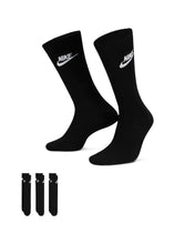 Load image into Gallery viewer, NIKE SPORTSWEAR EVERYDAY ESSENTIAL CREW SOCKEN BLACK/WHITE Bild 1
