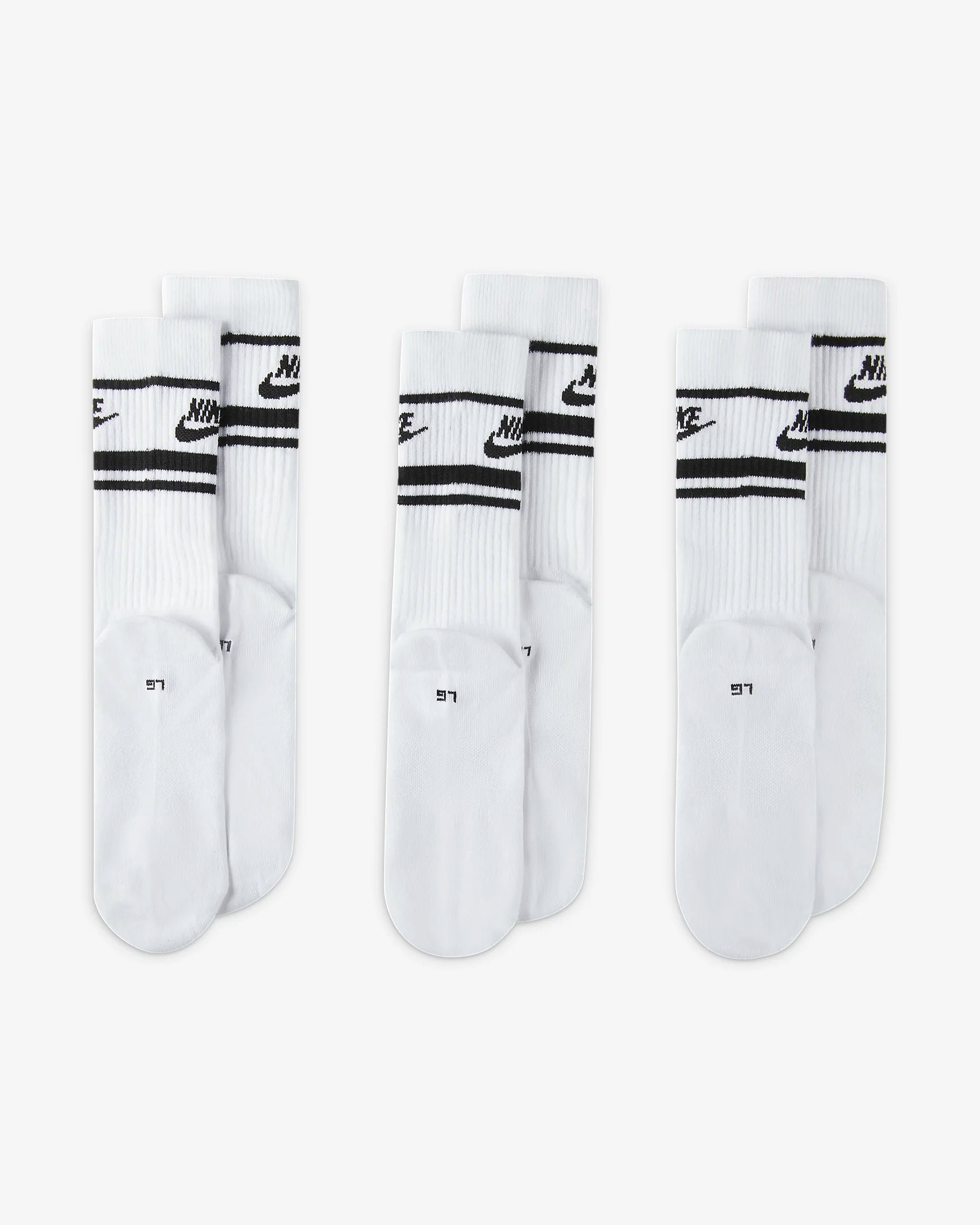 NIKE SPORTSWEAR EVERYDAY ESSENTIAL SOCKEN WHITE/BLACK/BLACK Bild 3