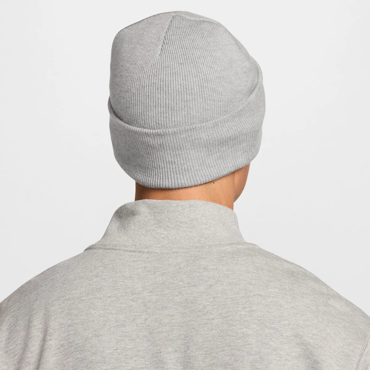 U NK SWOOSH PEAK BEANIE DK GREY HEATHER/WHITE Bild 4
