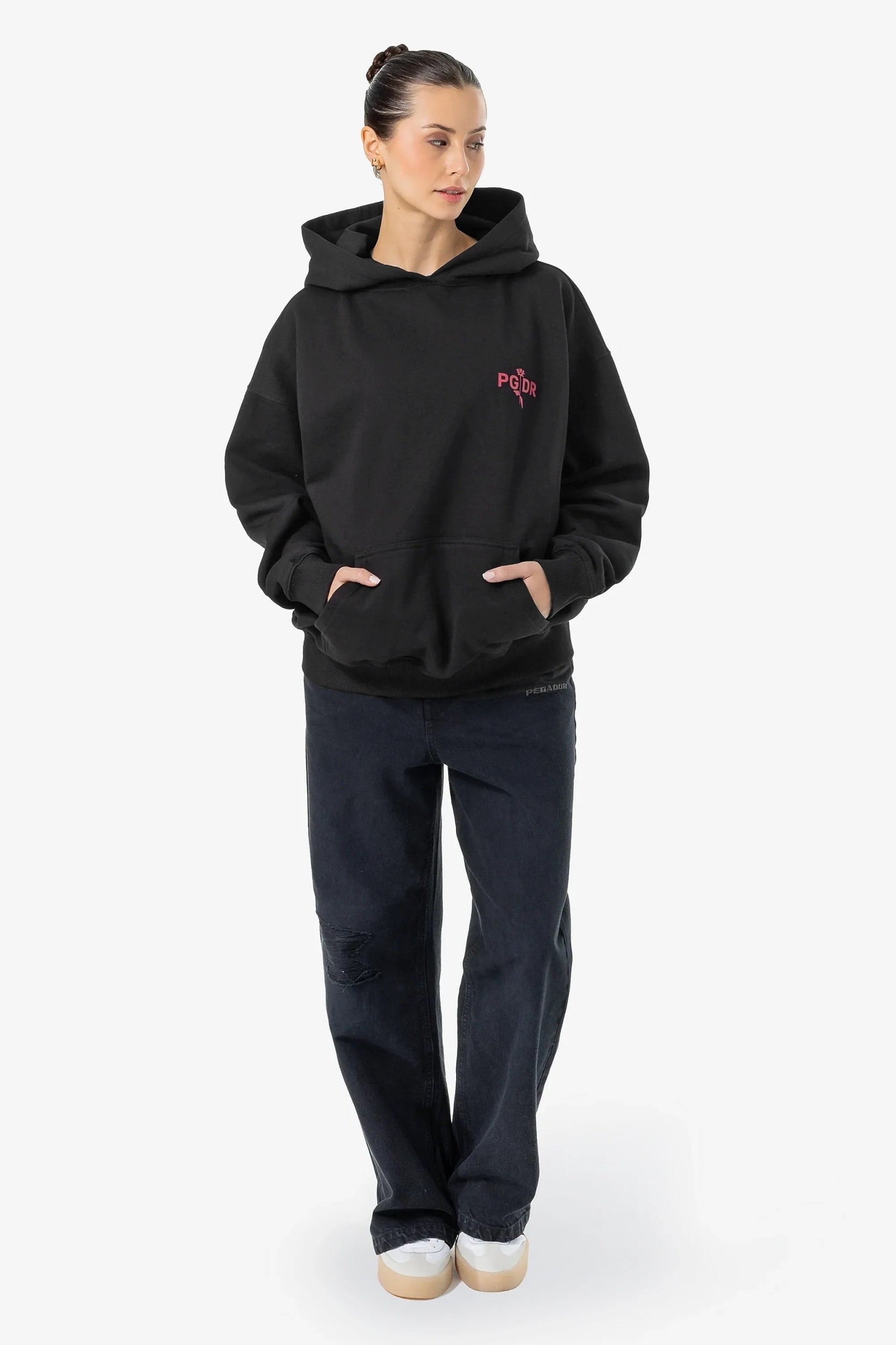 PEGADOR AILIS OVERSIZED HOODIE WASHED BLACK WASHED BLACK Bild 2