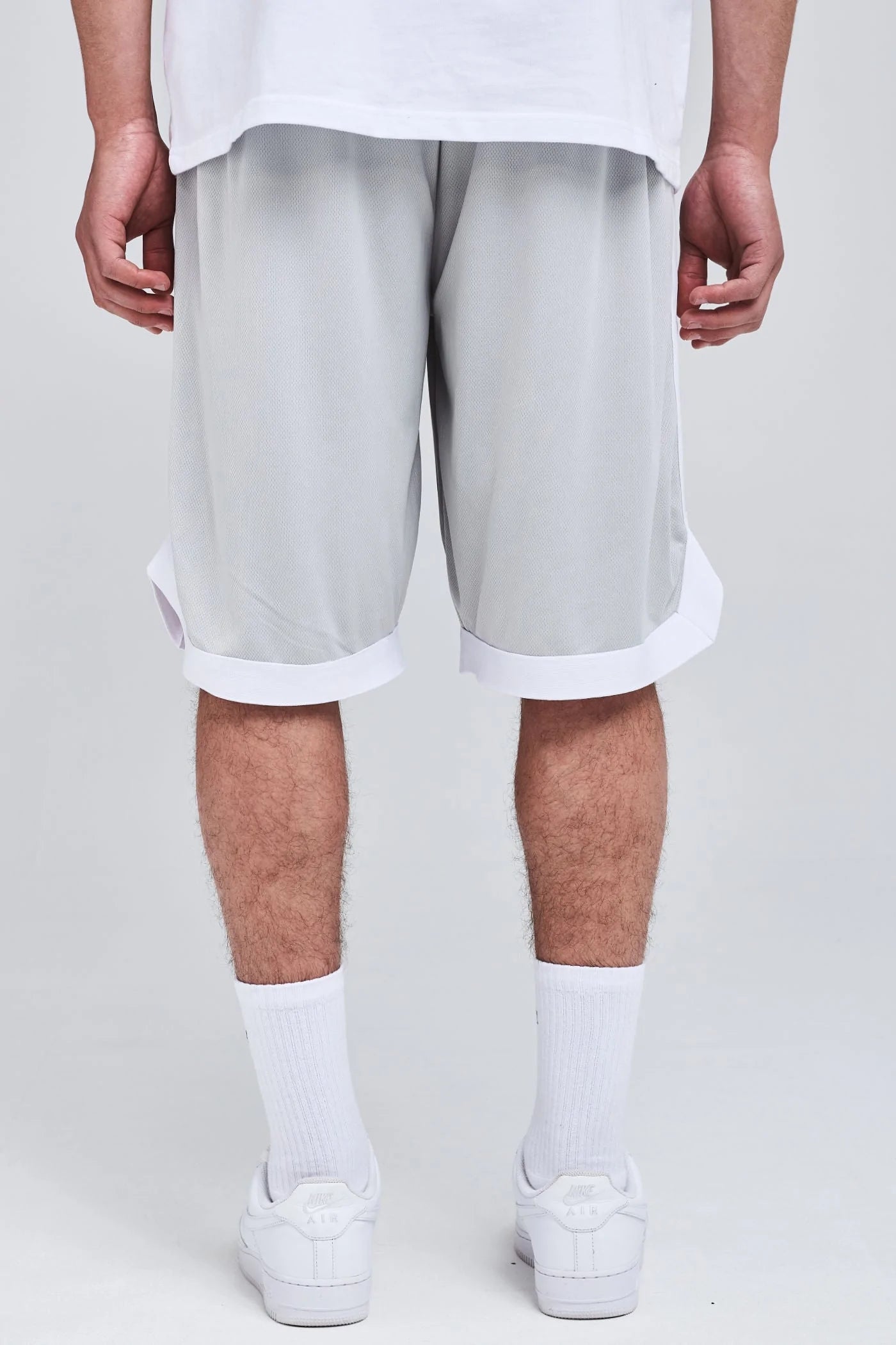 PEGADOR BASKETBALL SHORTS HEATHER GREY/WHITE Bild 5