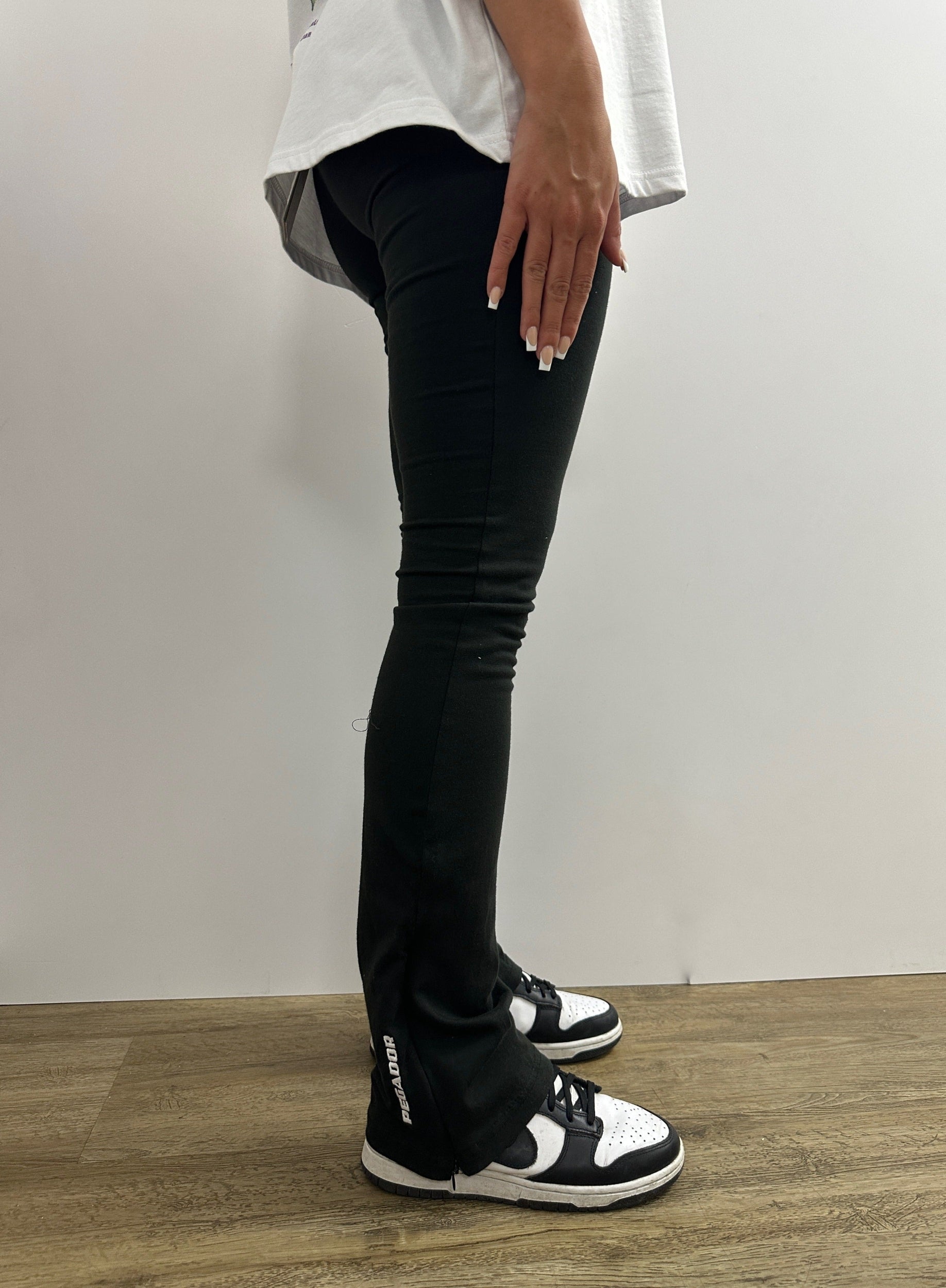 PEGADOR BELL FLARED SWEAT LEGGINGS WASHED PHANTOM BLACK Bild 1