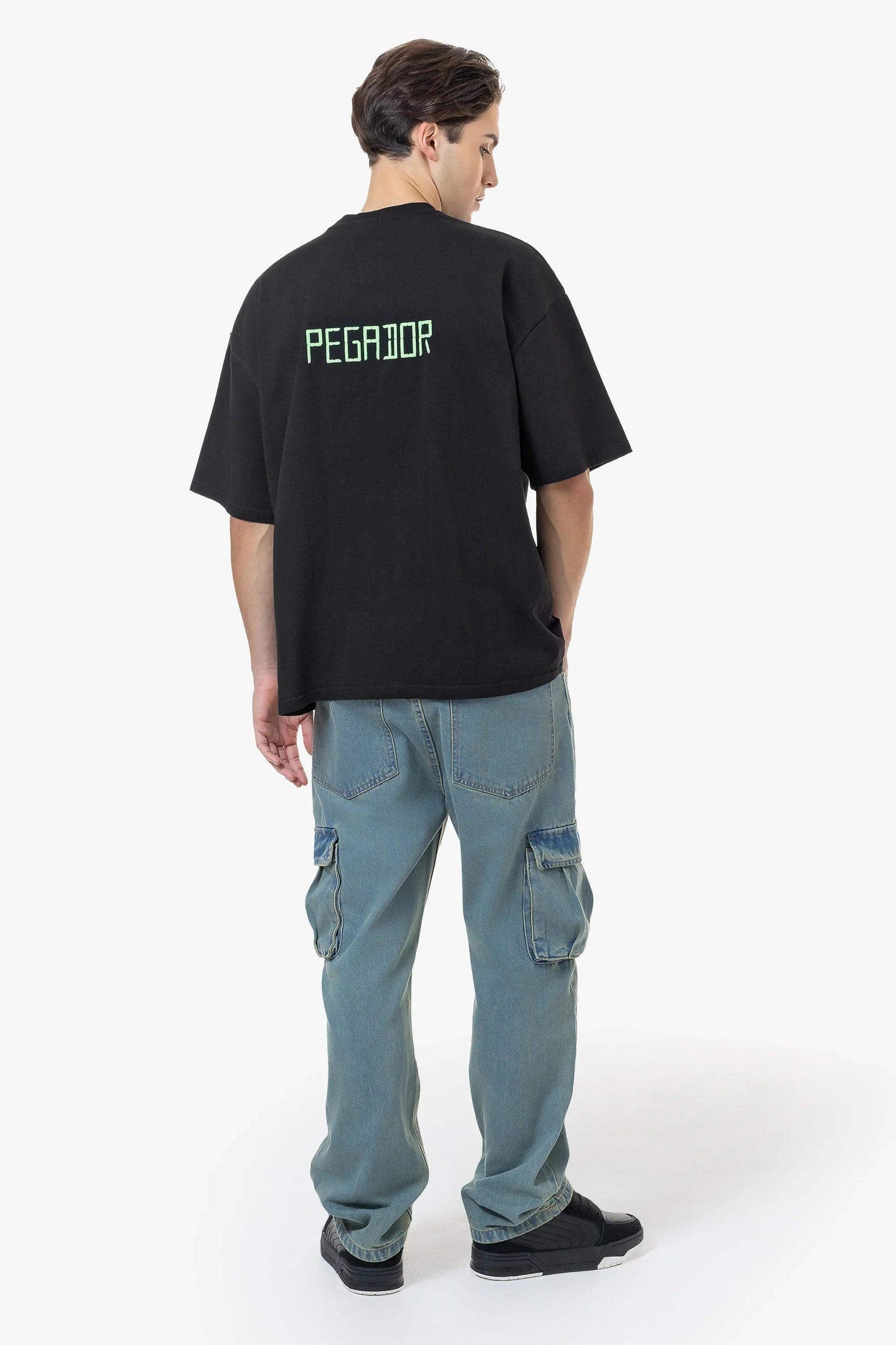 PEGADOR BLEEK BOXY TEE WASHED BLACK WASHED BLACK Bild 3