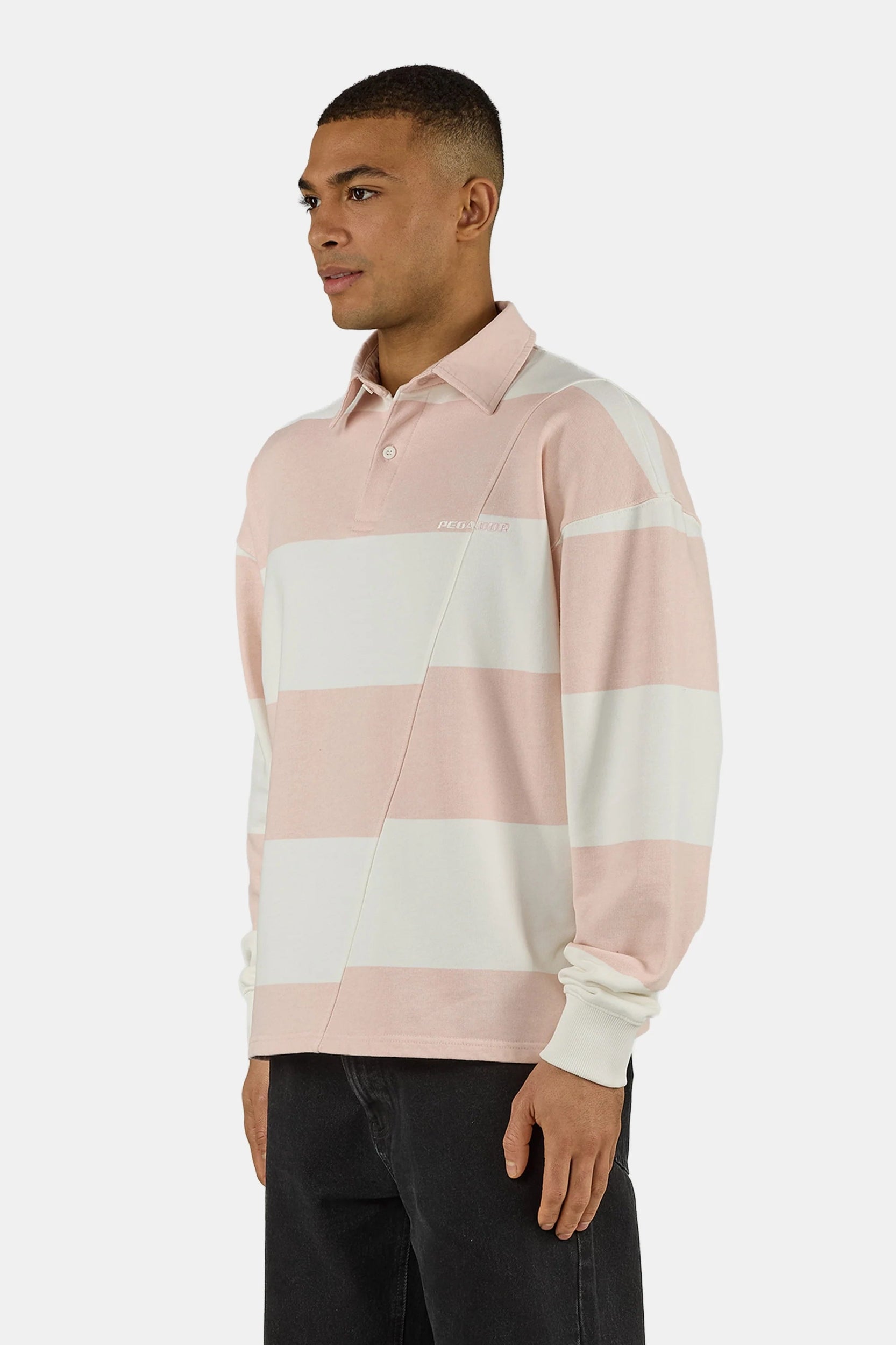 PEGADOR CASTELLUCCIO POLO LONG SLEEVE WASHED POWDER PINK WASHED POWDER PINK WARM WHITE Bild 3