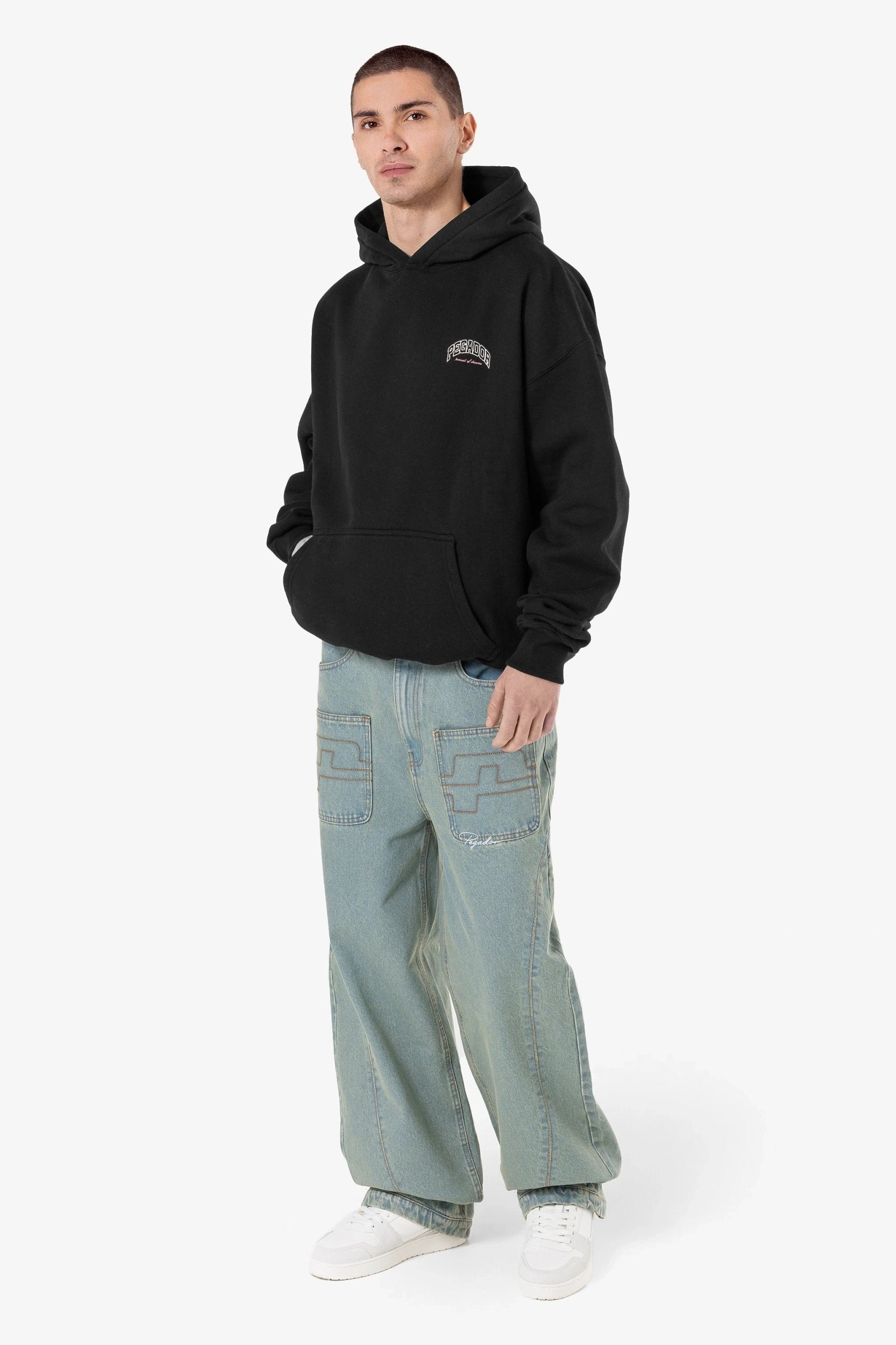 PEGADOR CREGO OVERSIZED HOODIE WASHED BLACK WASHED BLACK Bild 3