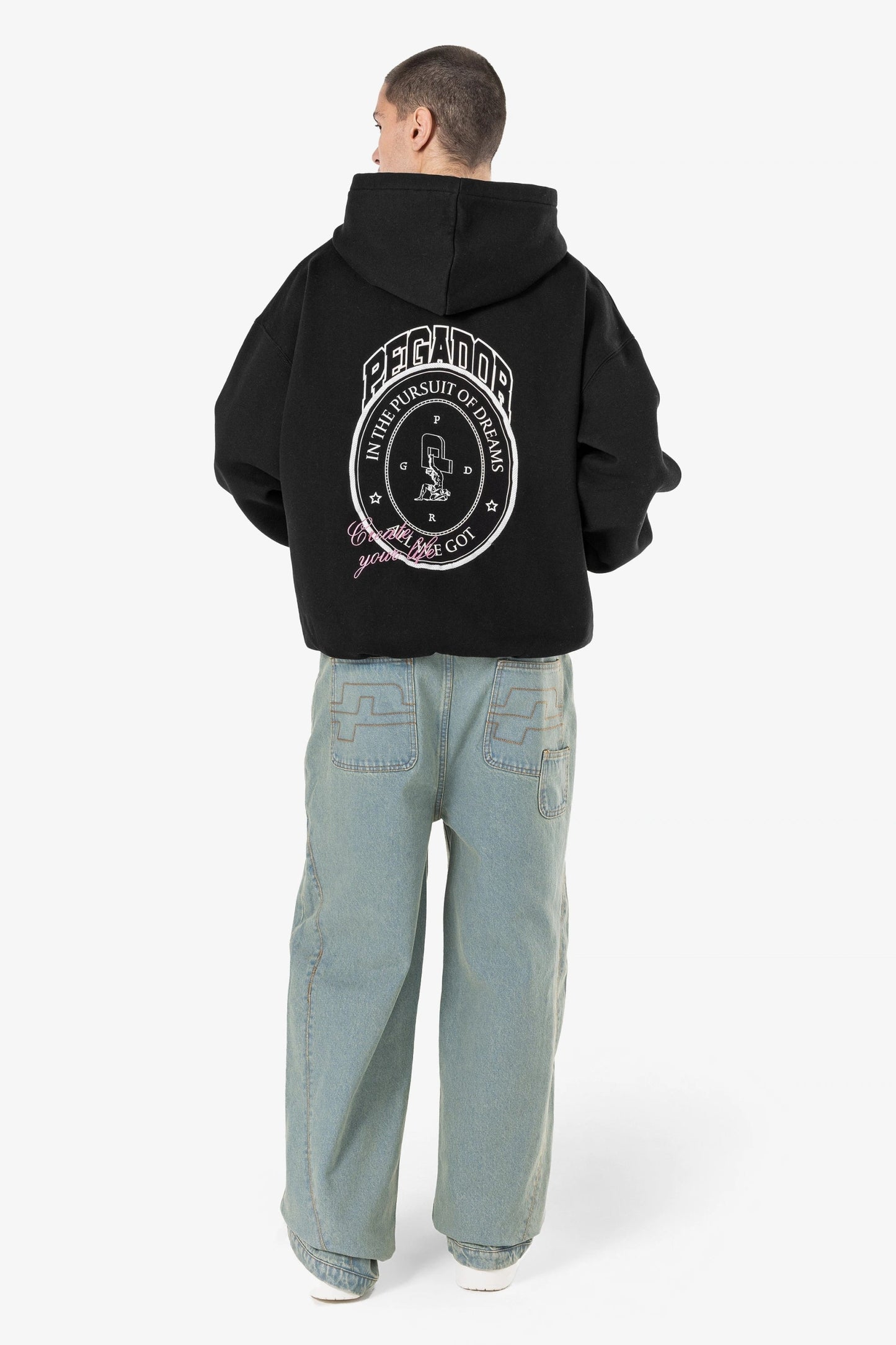 PEGADOR CREGO OVERSIZED HOODIE WASHED BLACK WASHED BLACK Bild 4