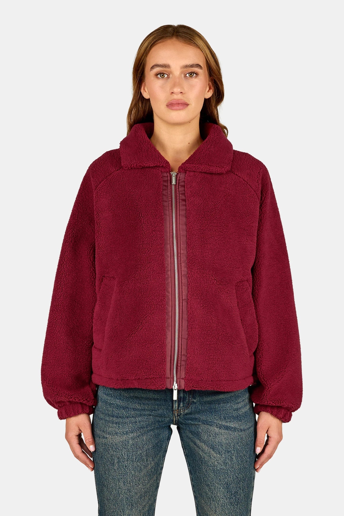 PEGADOR ENNA TEDDY JACKET BURGUNDY RED BURGUNDY RED Bild 5
