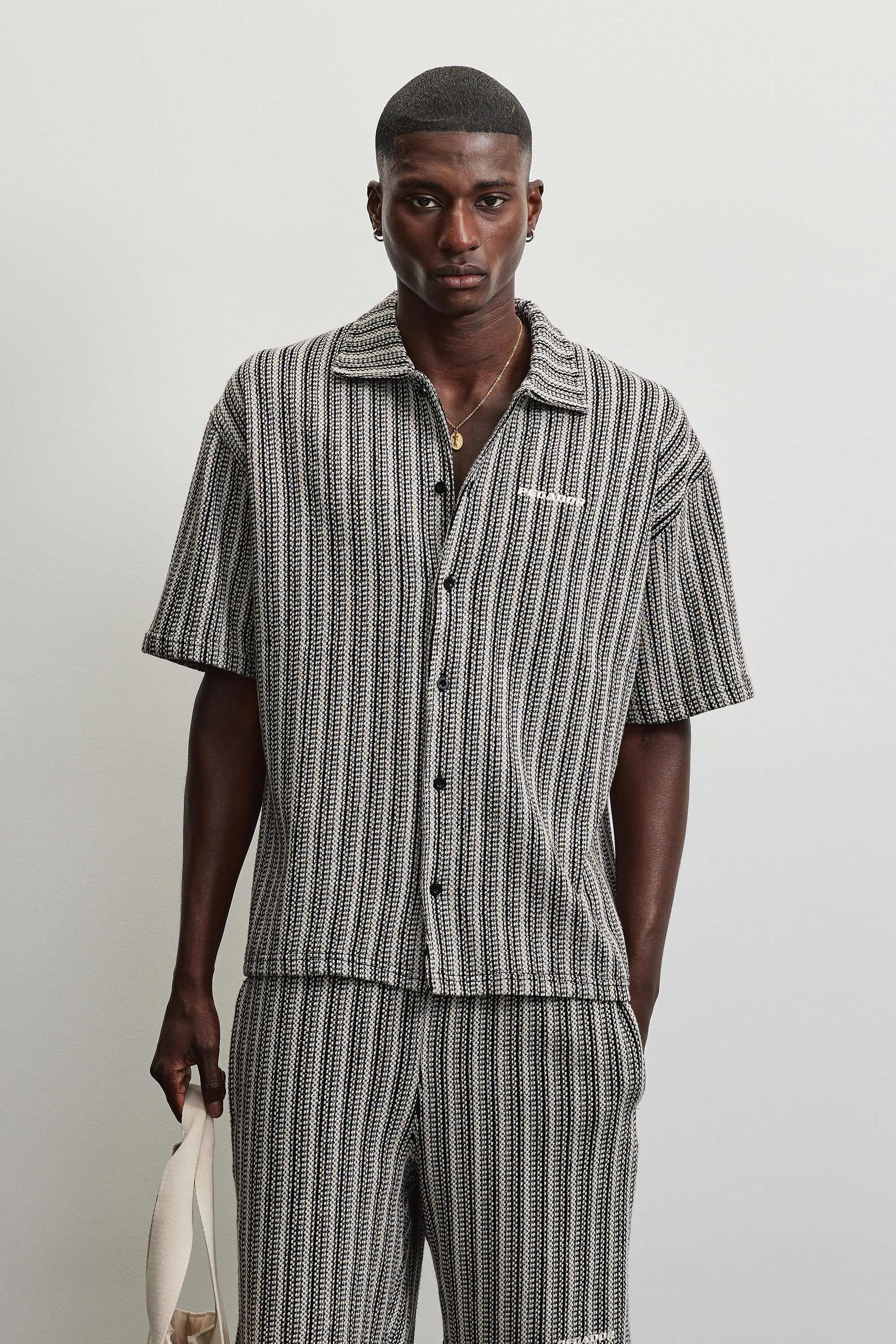 PEGADOR FORNO STRUCTURED SHIRT BLACK / CREAM BLACK / CREAM Bild 1