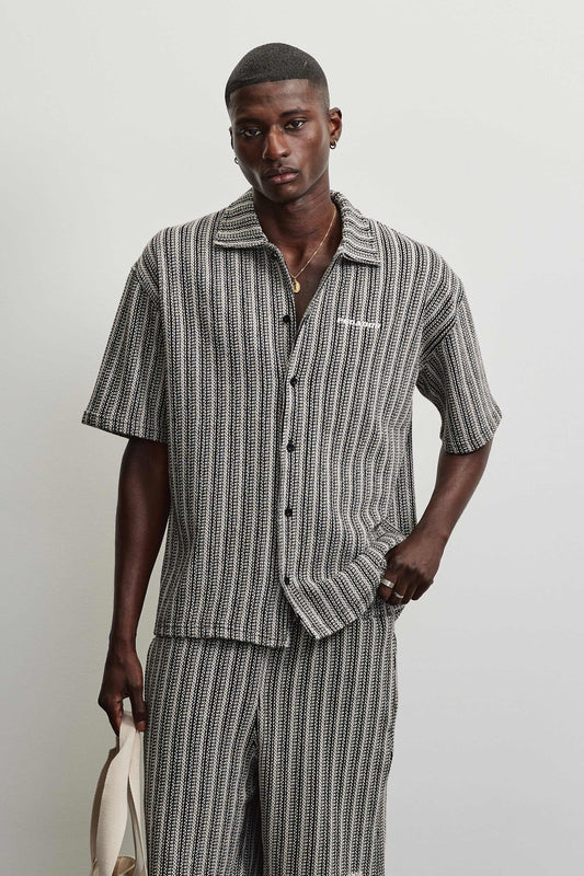 PEGADOR FORNO STRUCTURED SHIRT BLACK / CREAM BLACK / CREAM Bild 2