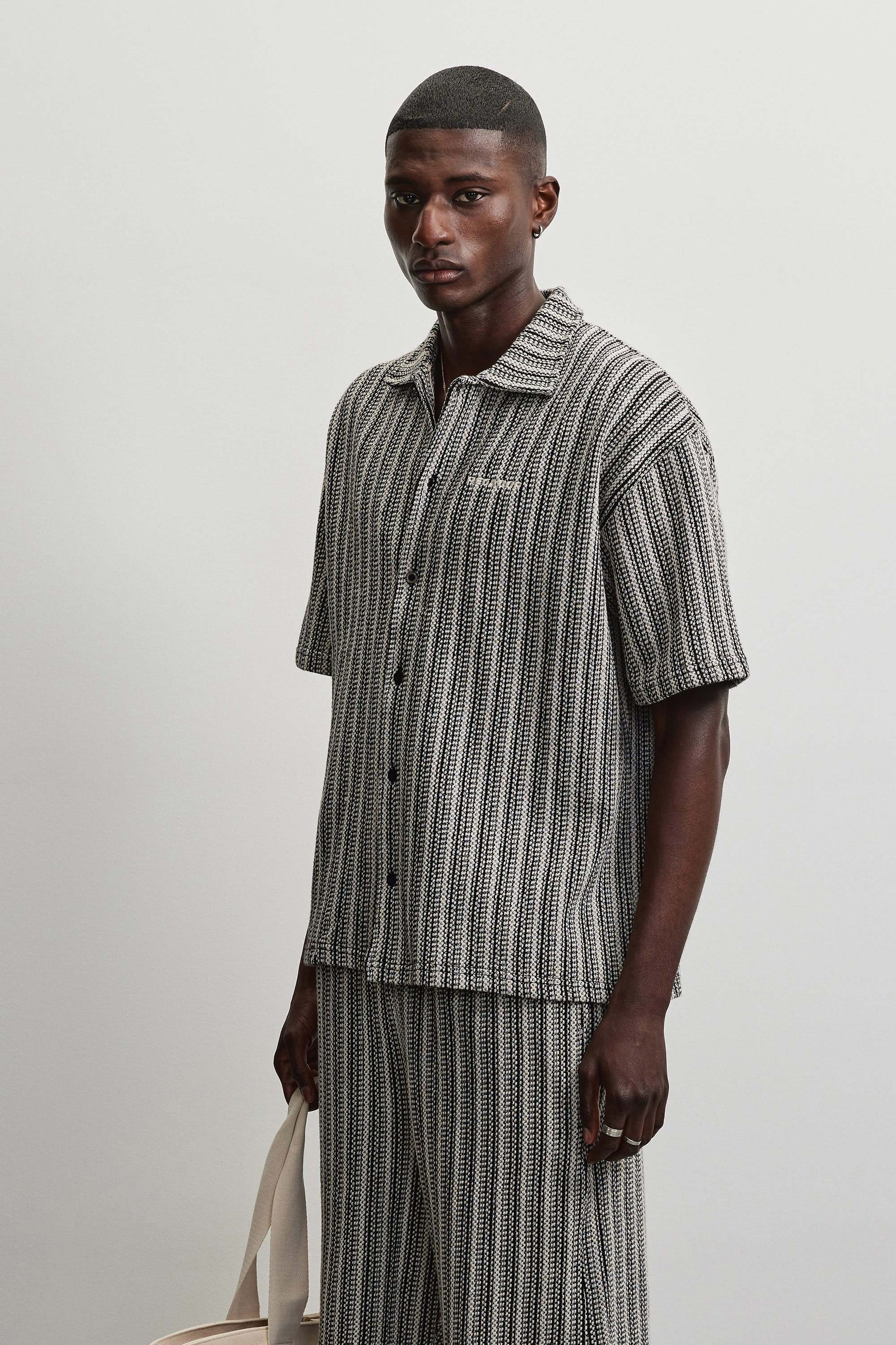 PEGADOR FORNO STRUCTURED SHIRT BLACK / CREAM BLACK / CREAM Bild 7