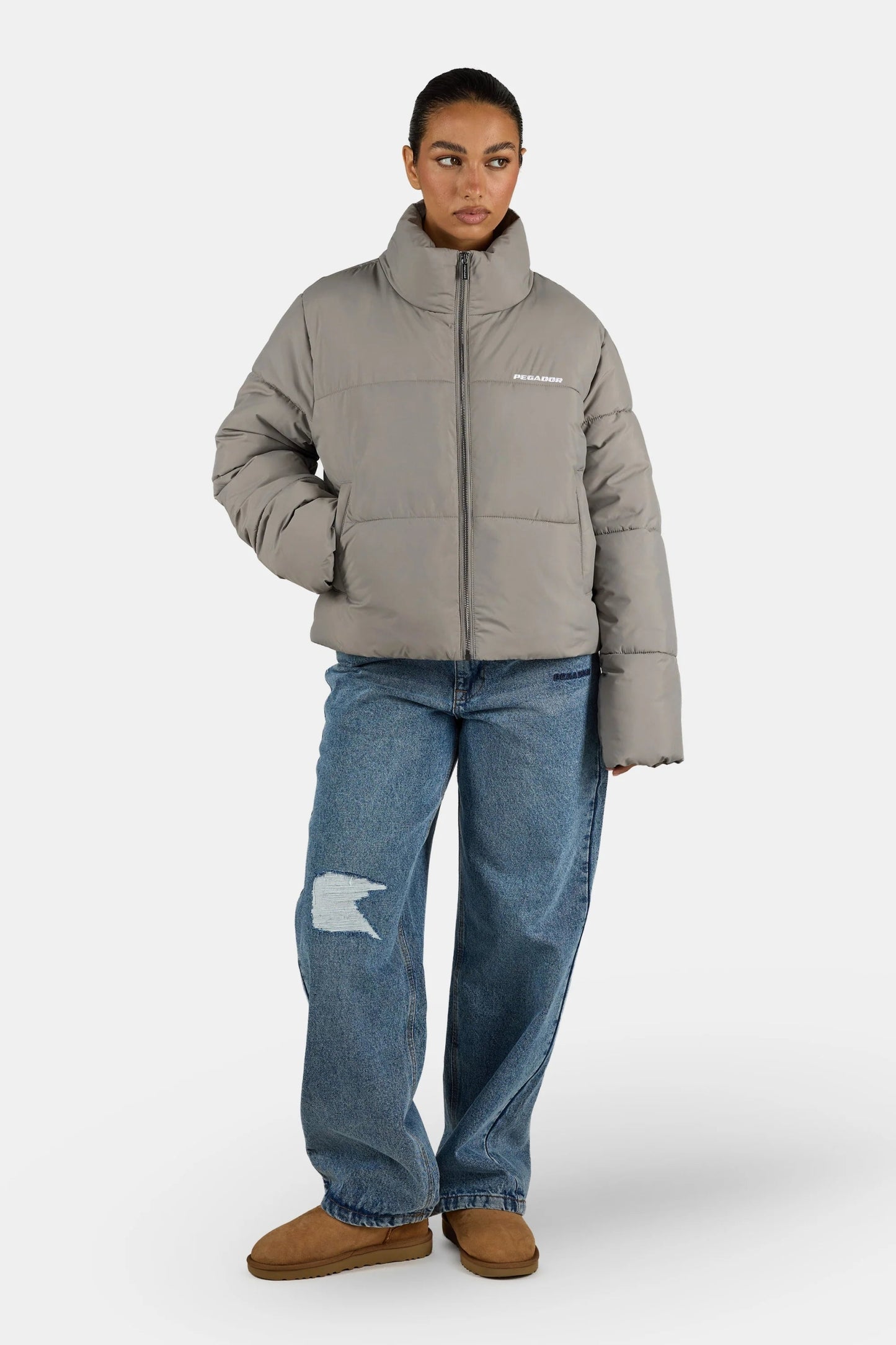 PEGADOR GEORGIA PUFFER JACKET ROCK GREY GREY Bild 3