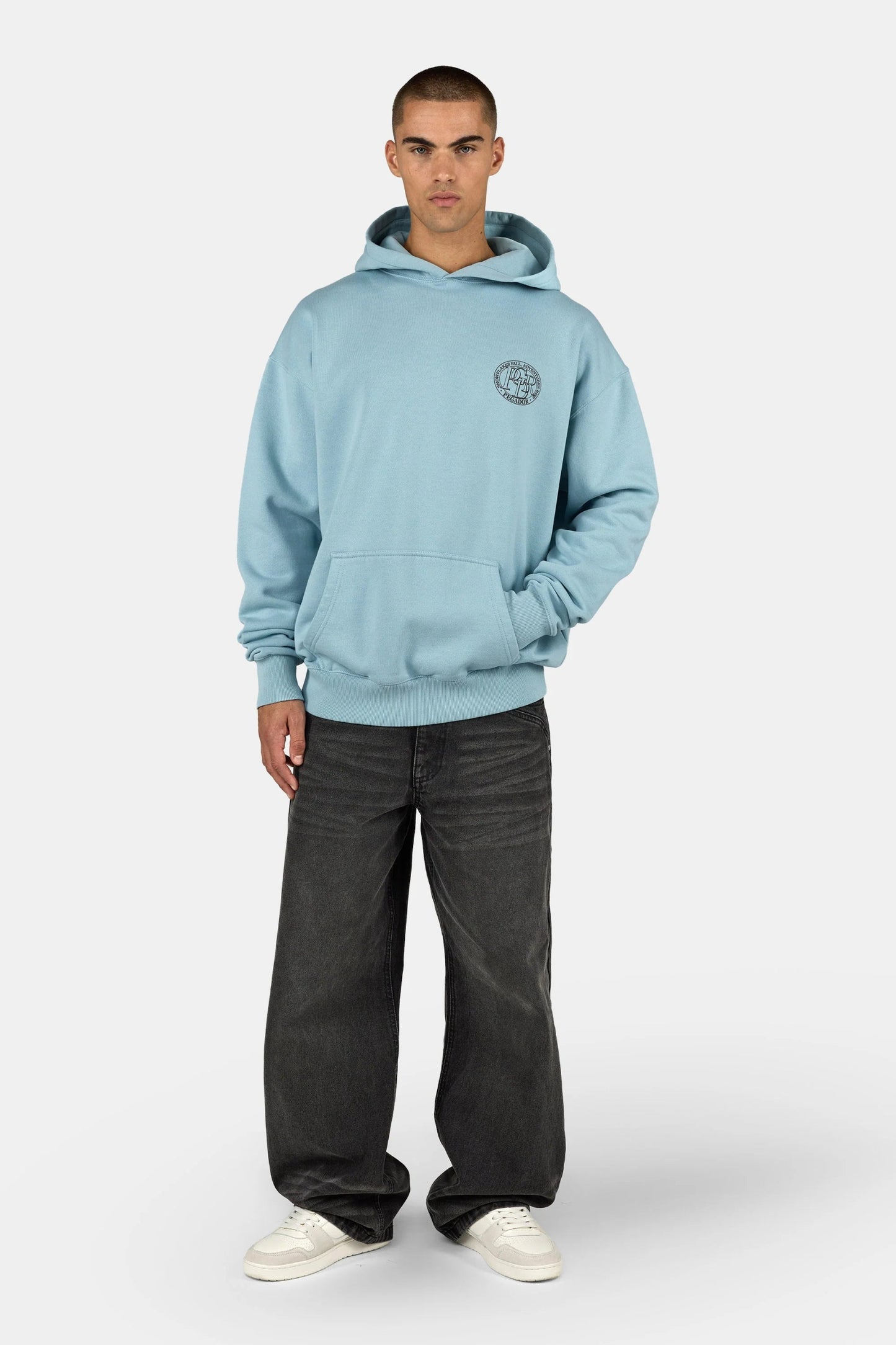 PEGADOR HAARLEM OVERSIZED HOODIE WASHED FROST BLUE WASHED FROST BLUE Bild 3