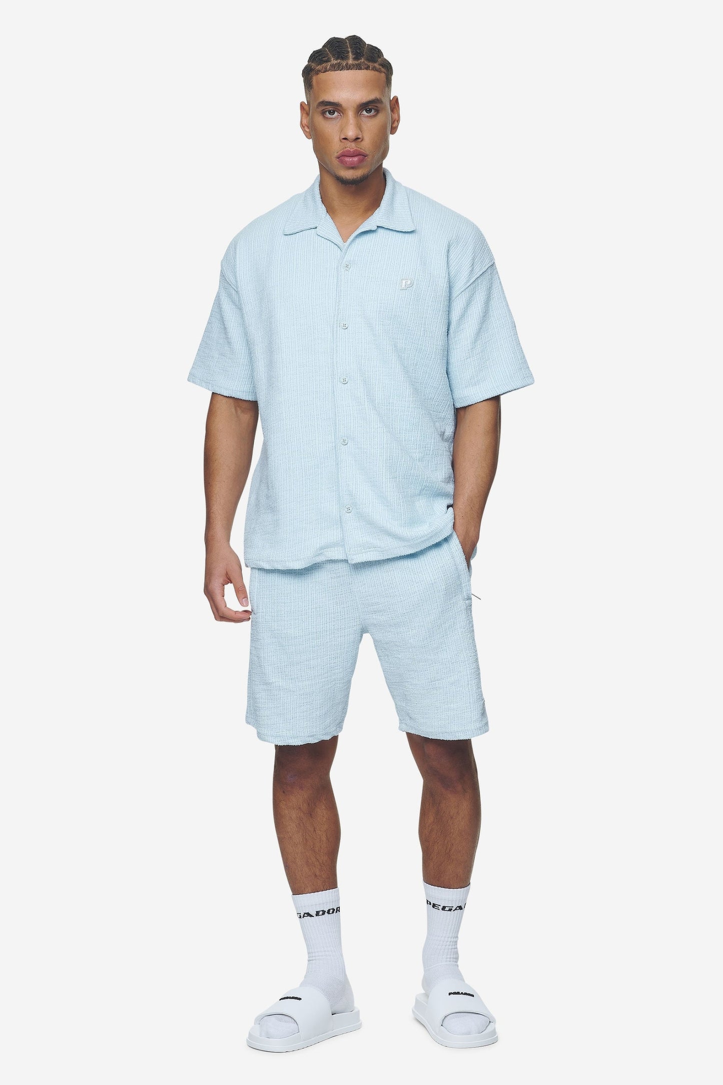 PEGADOR LIBCO STRUCTURED KNIT SHORTS BABY BLUE BABY BLUE Bild 2