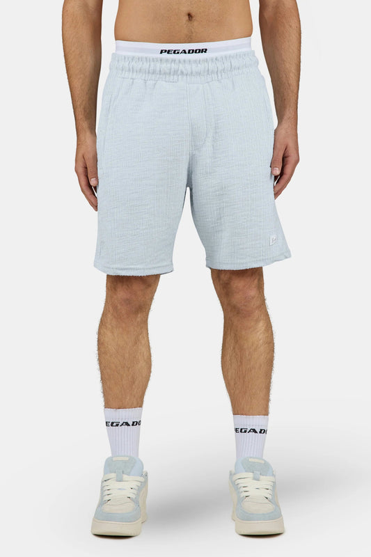 PEGADOR LIBCO STRUCTURED KNIT SHORTS WASHED DREAM BLUE WASHED DREAM BLUE UNBLEACHED WASHED DREAM BLU Bild 1