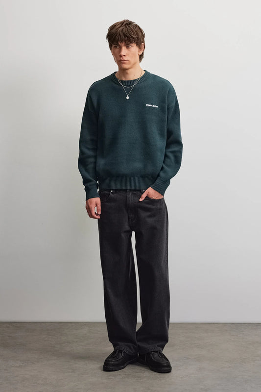 Logo Oversized Knit Sweater DARK TEAL DARK TEAL Bild 2